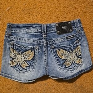 Miss Me Blue Denim Shorts